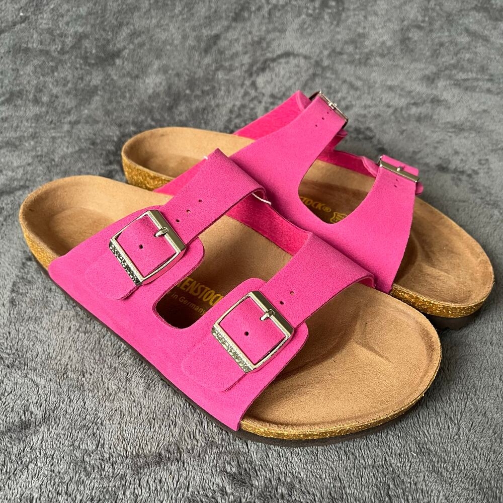 Birkenstock Sandals Arizona Suede Hot Pink NWT (no box) size 39 womens 8 - Picture 2 of 6